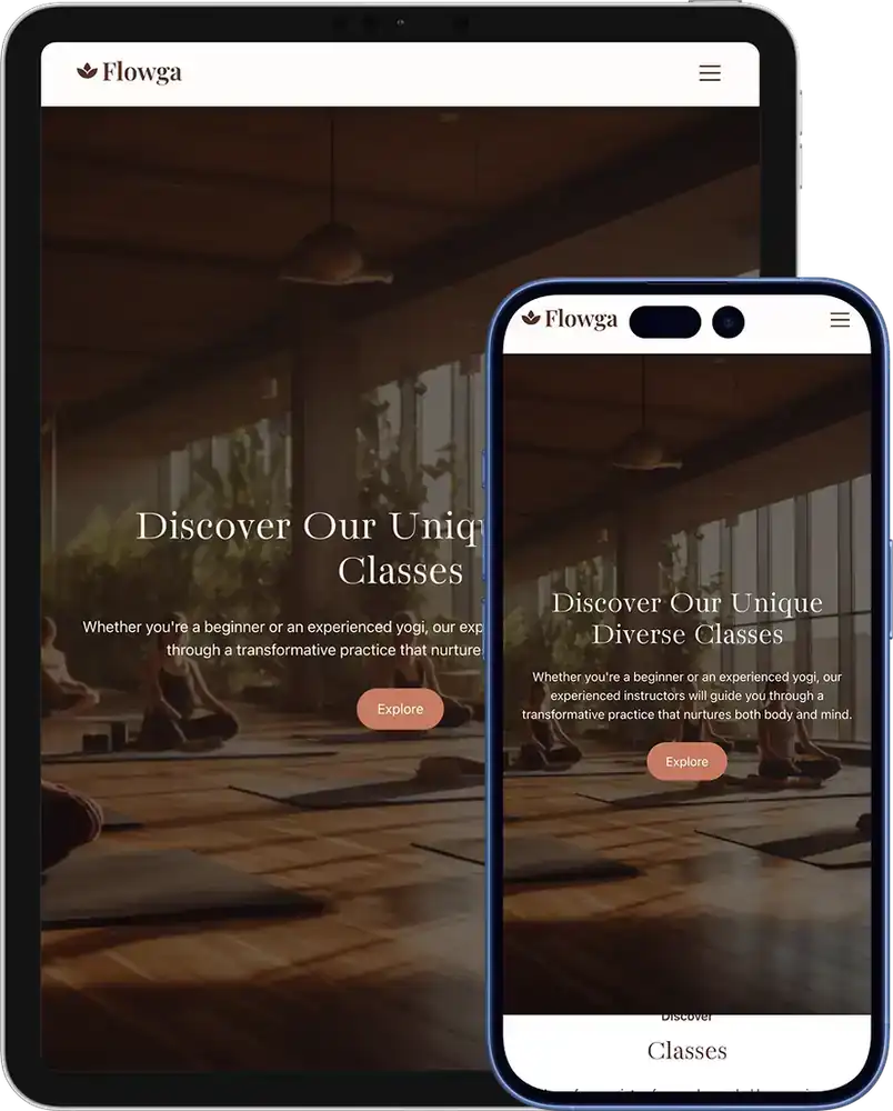 Flowga Yoga Studios on iPad and iPhone