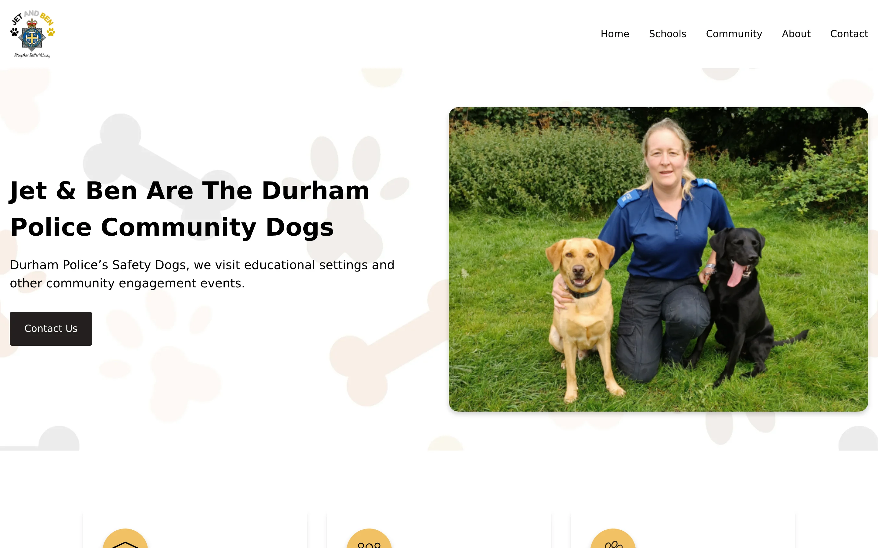 Durham Police Jet & Ben website